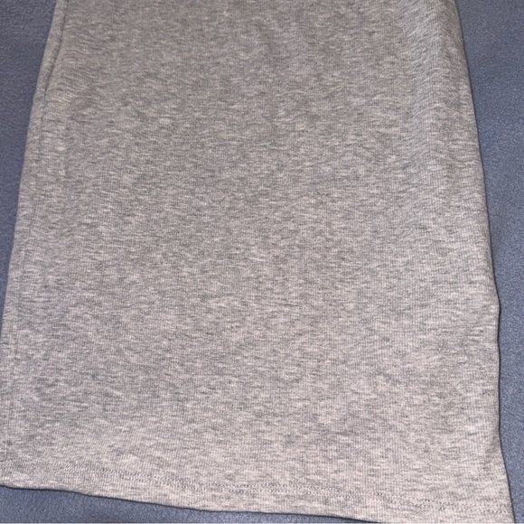 NWOT CottonOn Supreme Gray Sleeveless Tank Bodycon Dress with Lace Trim - Picture 6 of 8